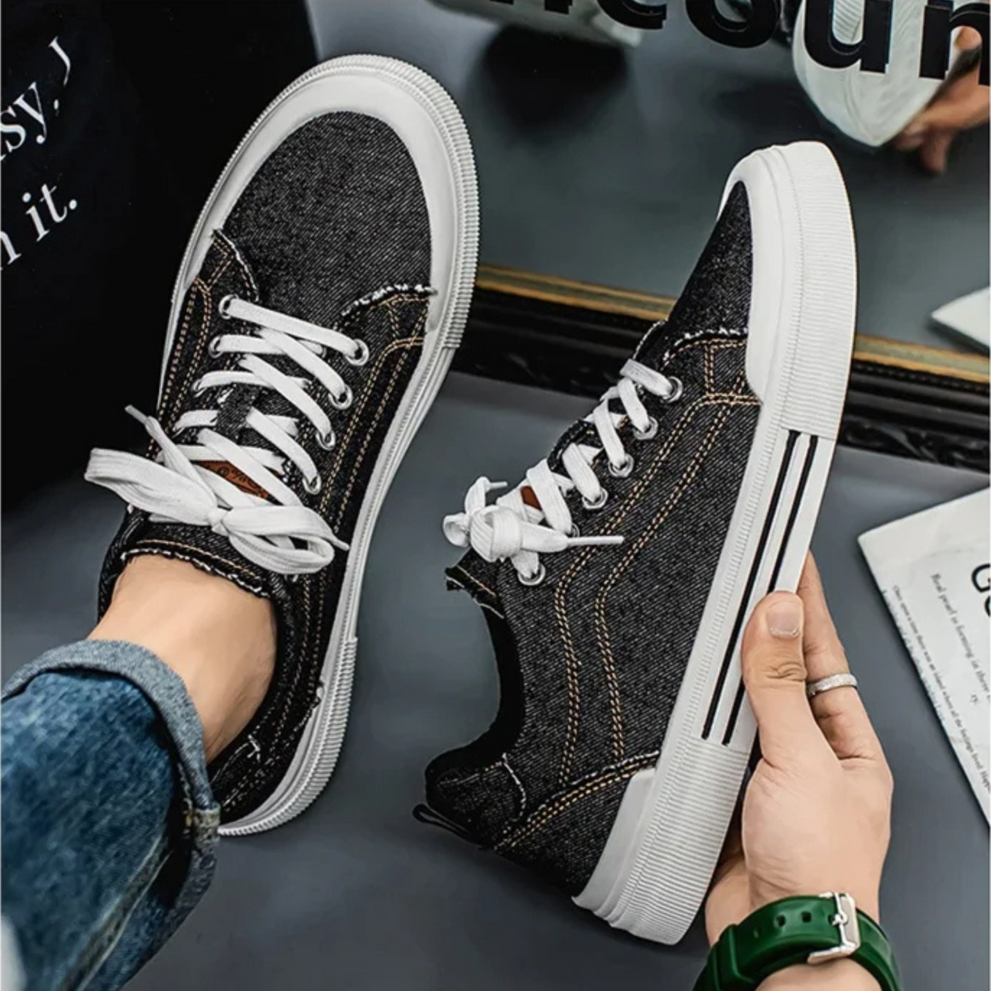 Lucca Denim Sneakers
