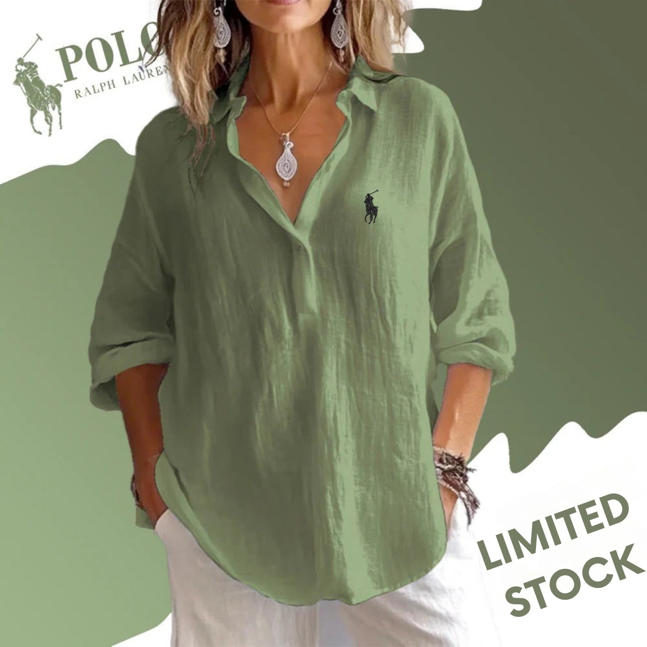 Women's Linen Shirt (Ralph Lauren) - CLEARANCE PRICE
