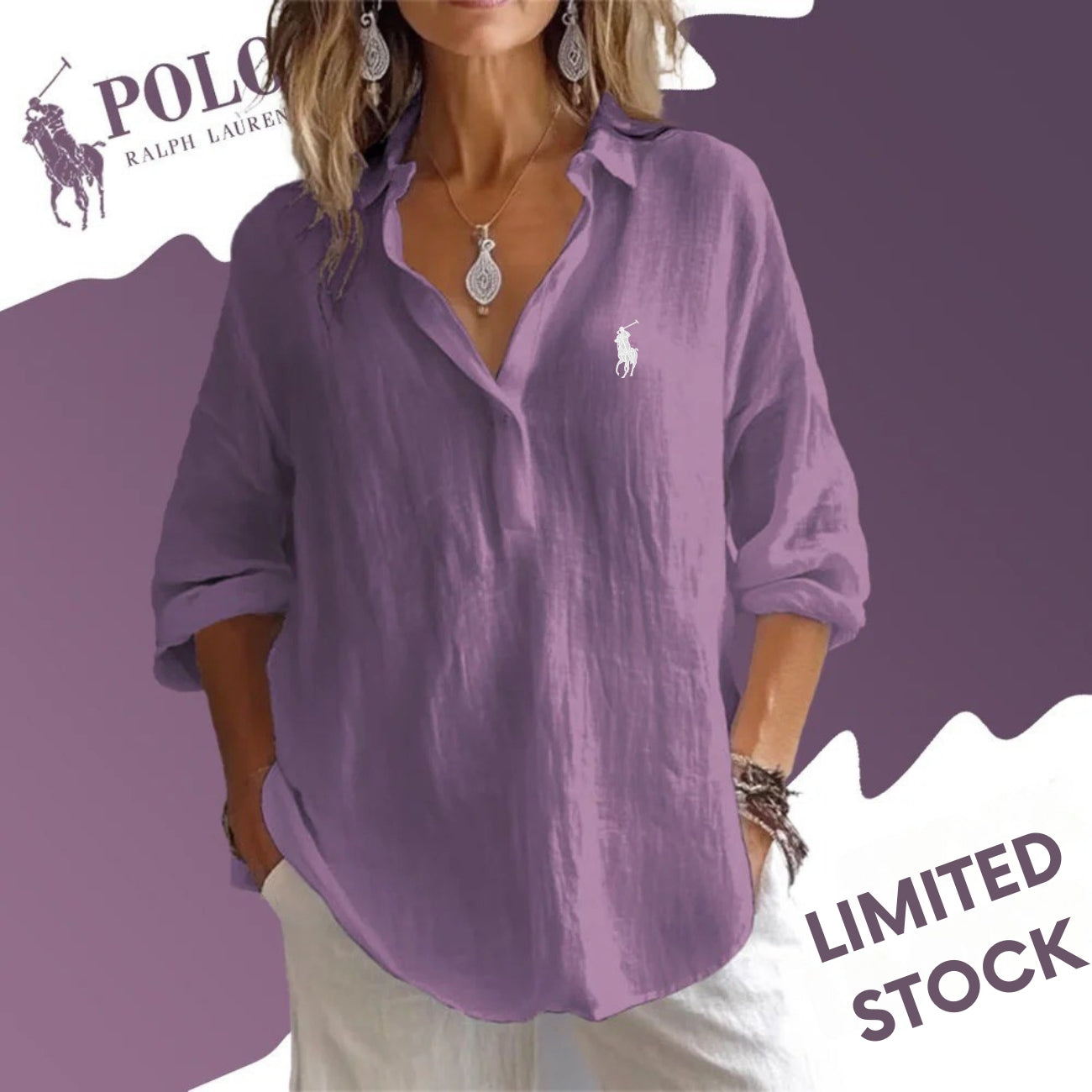 Women's Linen Shirt (Ralph Lauren) - CLEARANCE PRICE
