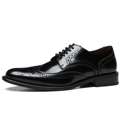 Baroque Perforated Leather Oxfords