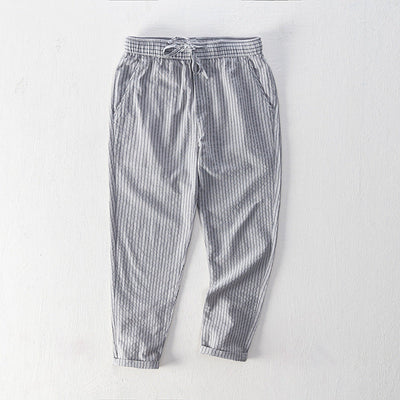 Emilio Pinstripe Cotton Trousers