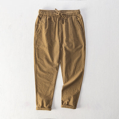 Emilio Pinstripe Cotton Trousers