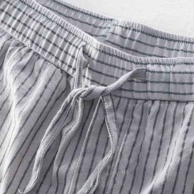 Emilio Pinstripe Cotton Trousers
