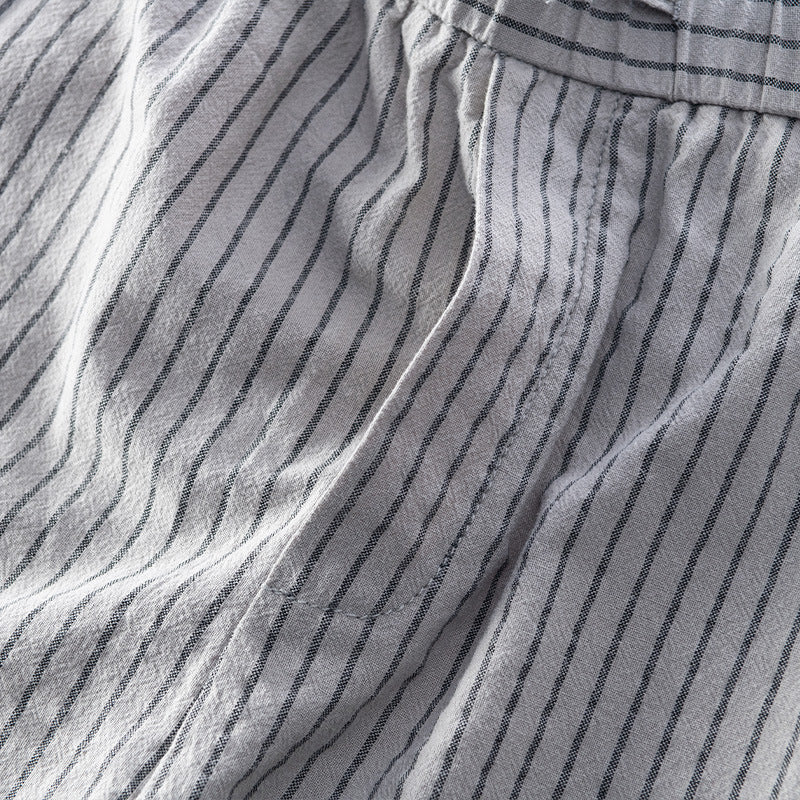 Emilio Pinstripe Cotton Trousers