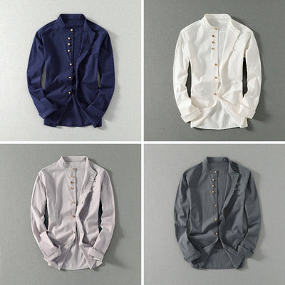 Kyoto Mandarin Linen Shirt