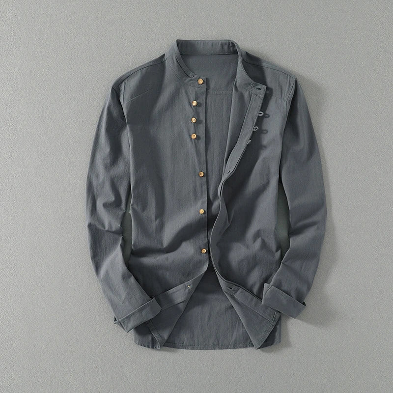 Kyoto Mandarin Linen Shirt