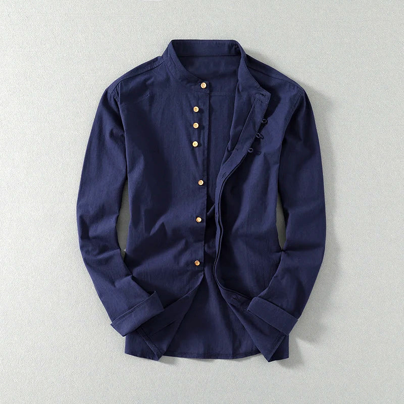 Kyoto Mandarin Linen Shirt