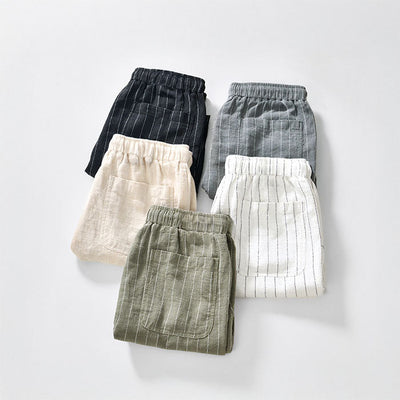 Amalfi Pinstripe Linen Shorts