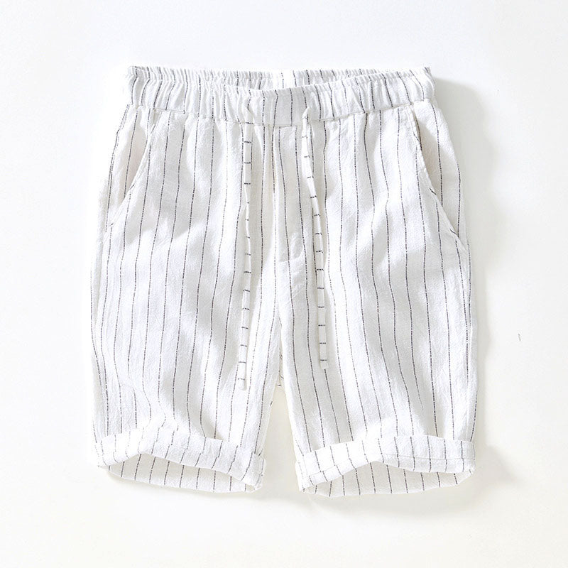 Amalfi Pinstripe Linen Shorts