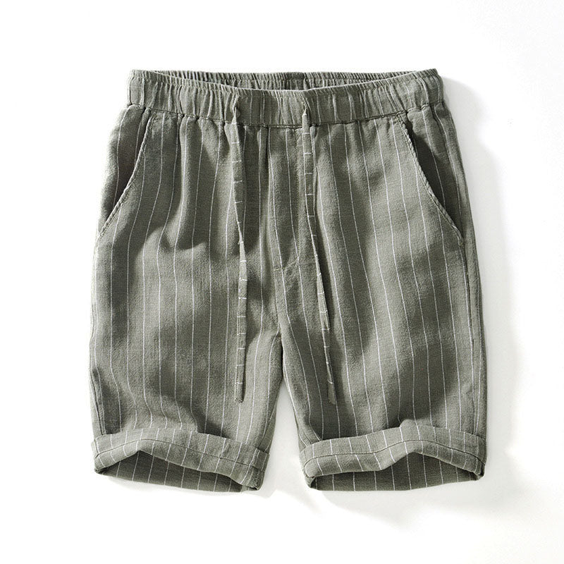 Amalfi Pinstripe Linen Shorts