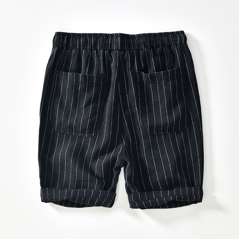 Amalfi Pinstripe Linen Shorts