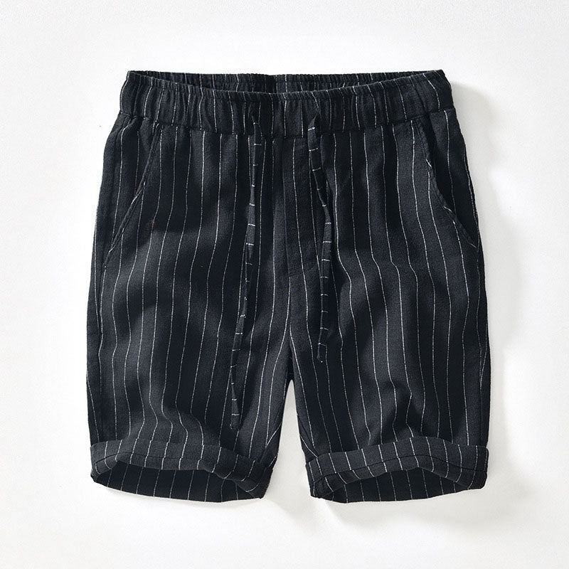 Amalfi Pinstripe Linen Shorts