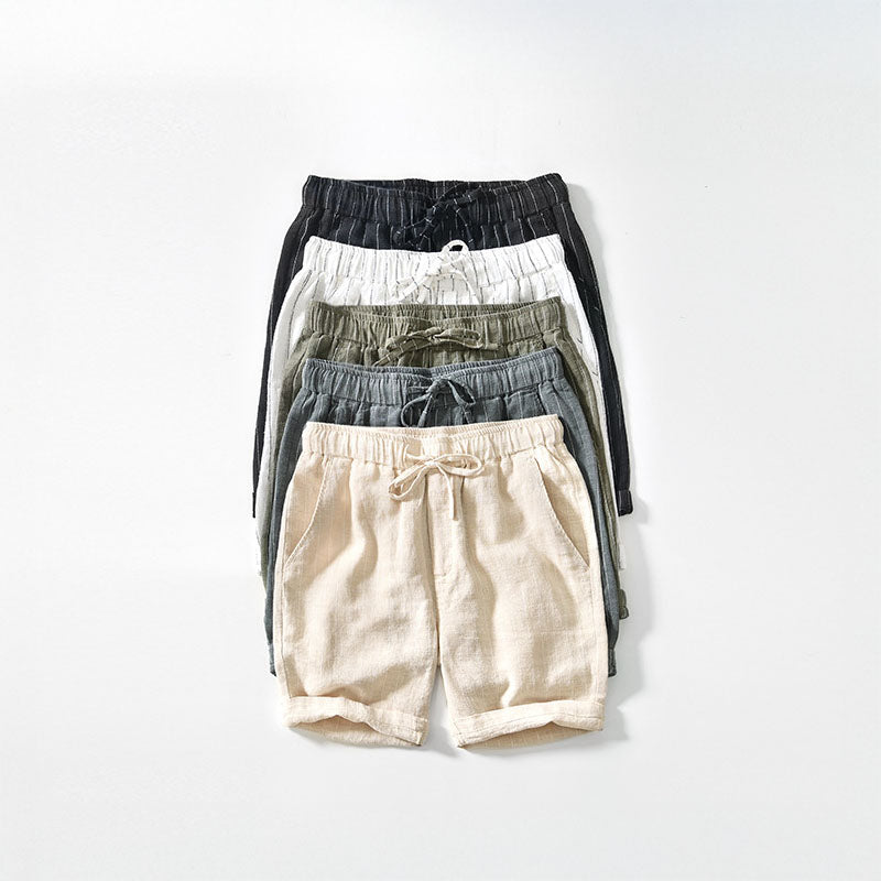 Amalfi Pinstripe Linen Shorts