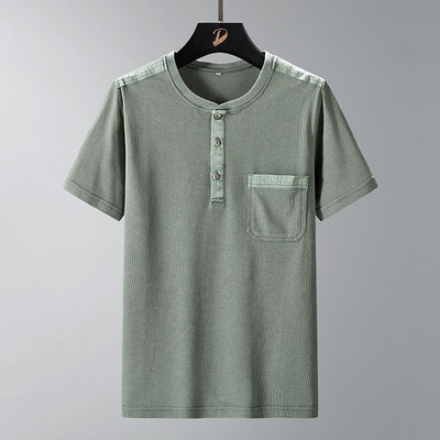 Alpine Waffle-Knit Henley