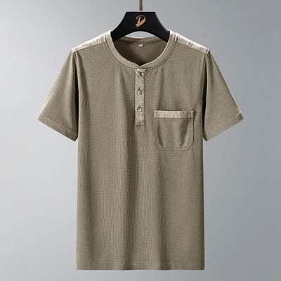 Alpine Waffle-Knit Henley