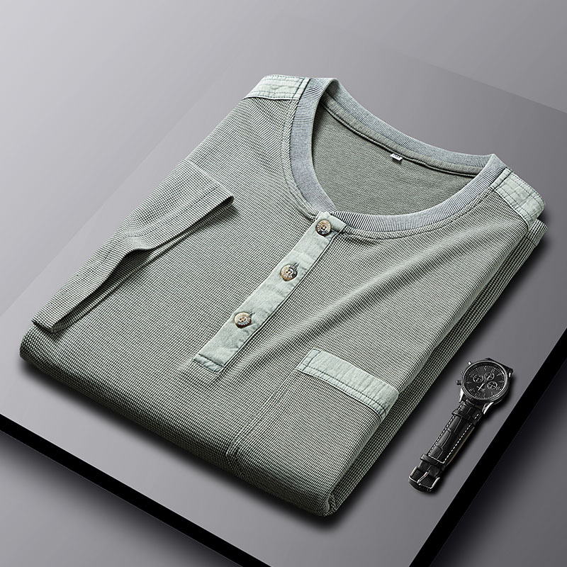 Alpine Waffle-Knit Henley
