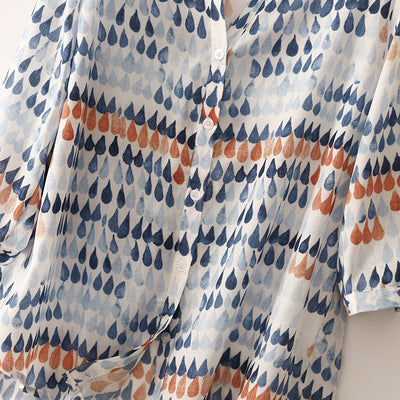Noemi Printed Linen Blouse