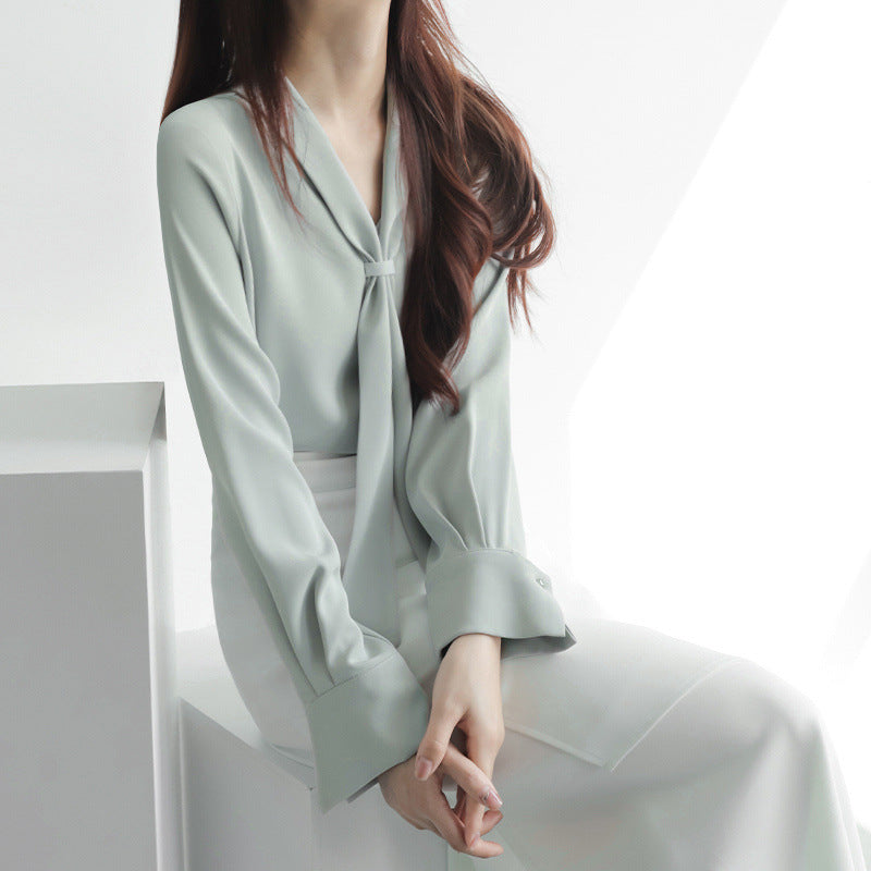 Amelie Tie-Neck Blouse