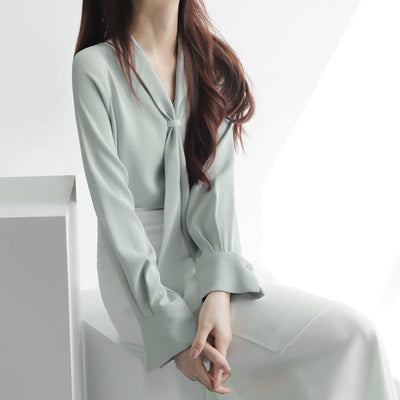 Amelie Tie-Neck Blouse
