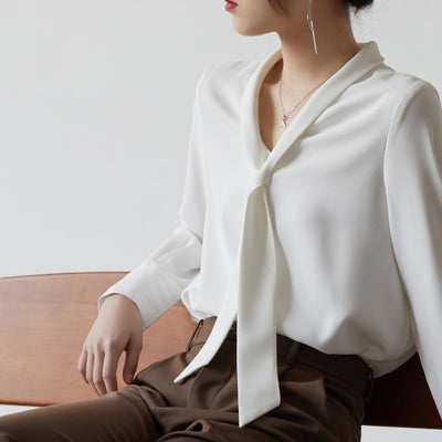 Amelie Tie-Neck Blouse
