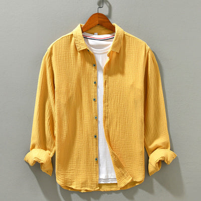 Aegean Crinkle Cotton Shirt