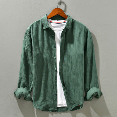 Aegean Crinkle Cotton Shirt
