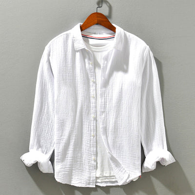 Aegean Crinkle Cotton Shirt