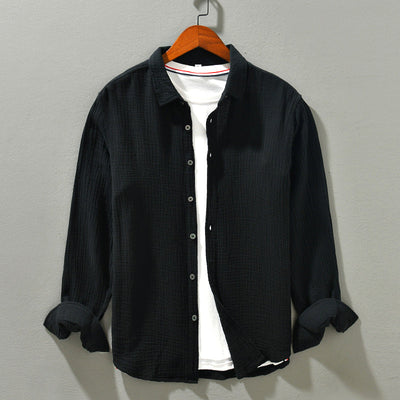 Aegean Crinkle Cotton Shirt