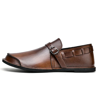 Massimo Burnished Monk Loafers