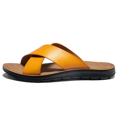 Villano Leather Slide Sandals