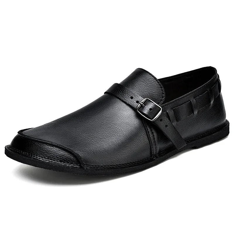 Massimo Burnished Monk Loafers