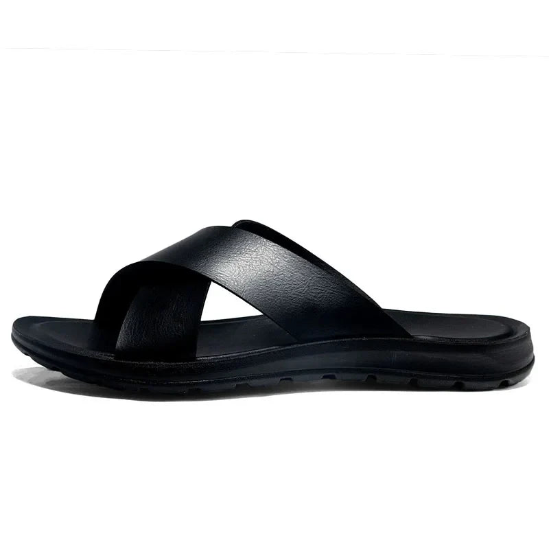 Villano Leather Slide Sandals