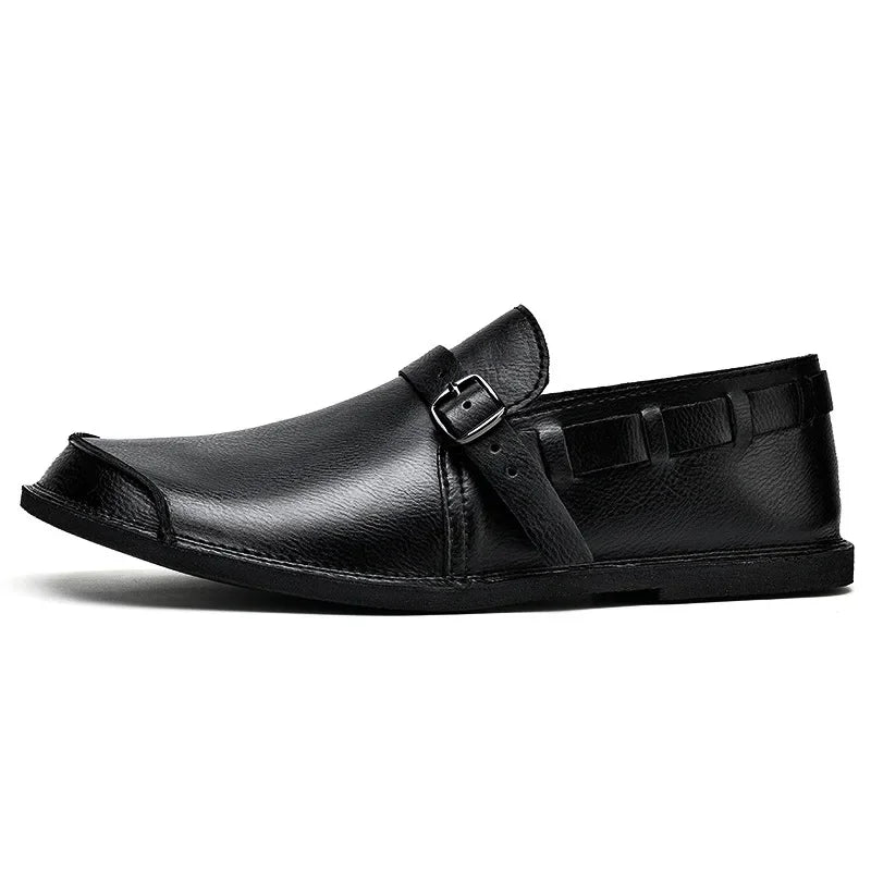 Massimo Burnished Monk Loafers