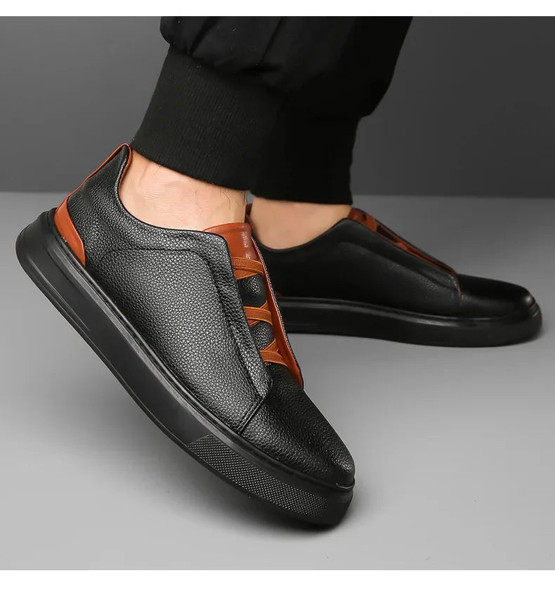 Crossover Leather Sneakers