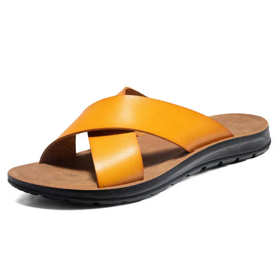 Villano Leather Slide Sandals