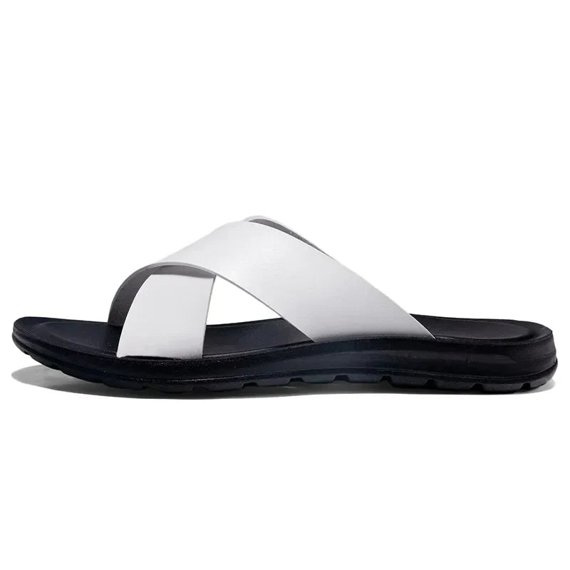 Villano Leather Slide Sandals