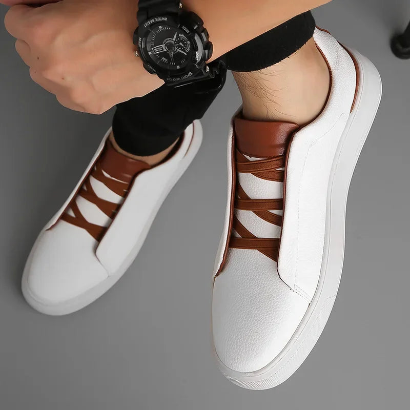 Crossover Leather Sneakers