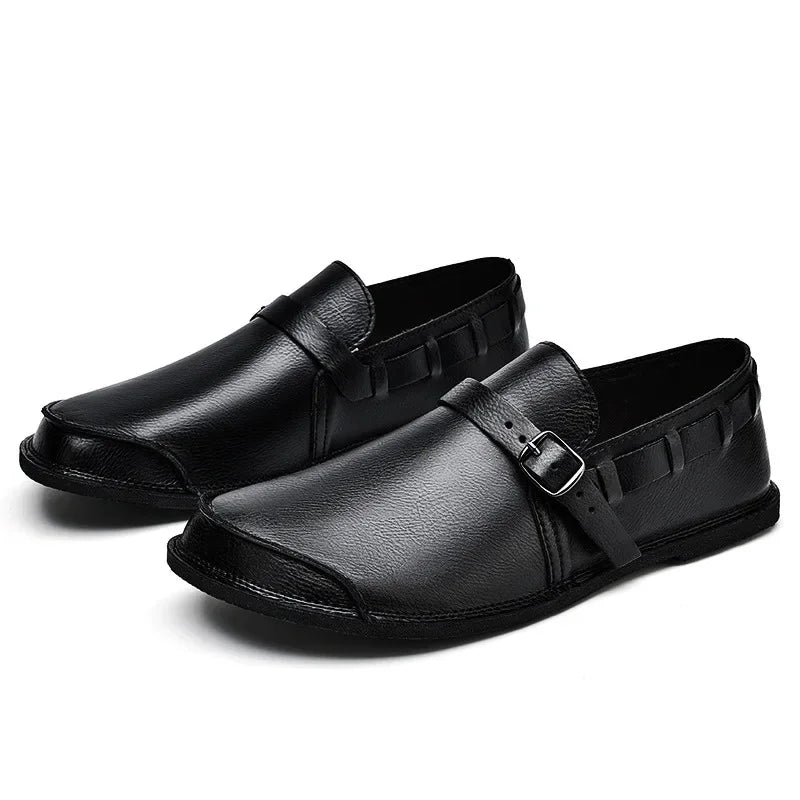 Massimo Burnished Monk Loafers