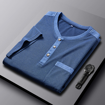 Alpine Waffle-Knit Henley