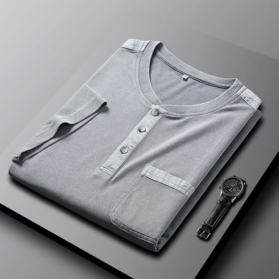 Alpine Waffle-Knit Henley