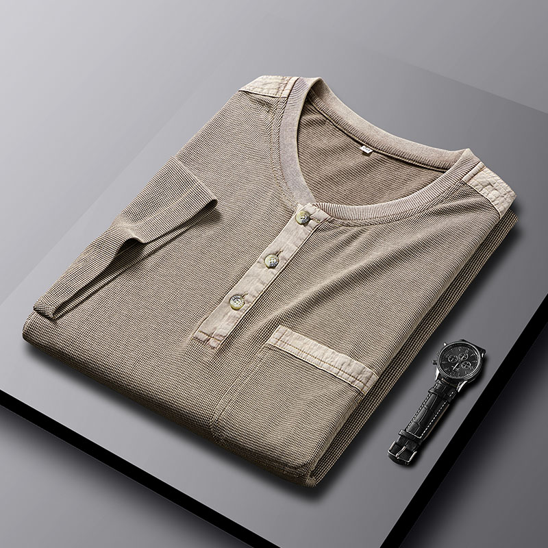 Alpine Waffle-Knit Henley