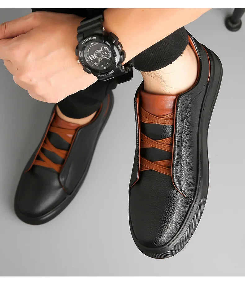 Crossover Leather Sneakers