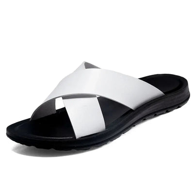 Villano Leather Slide Sandals