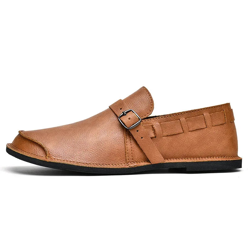 Massimo Burnished Monk Loafers