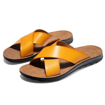 Villano Leather Slide Sandals