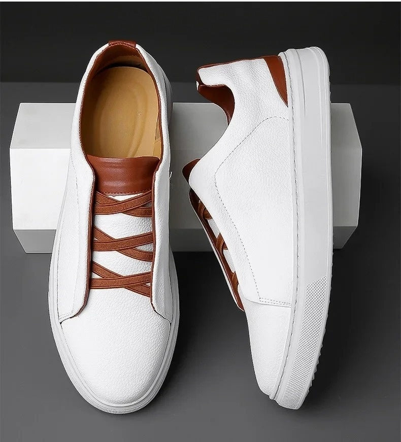 Crossover Leather Sneakers