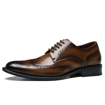 Baroque Perforated Leather Oxfords
